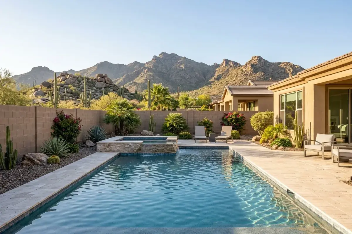 Backyard pool in Anthem, Arizona