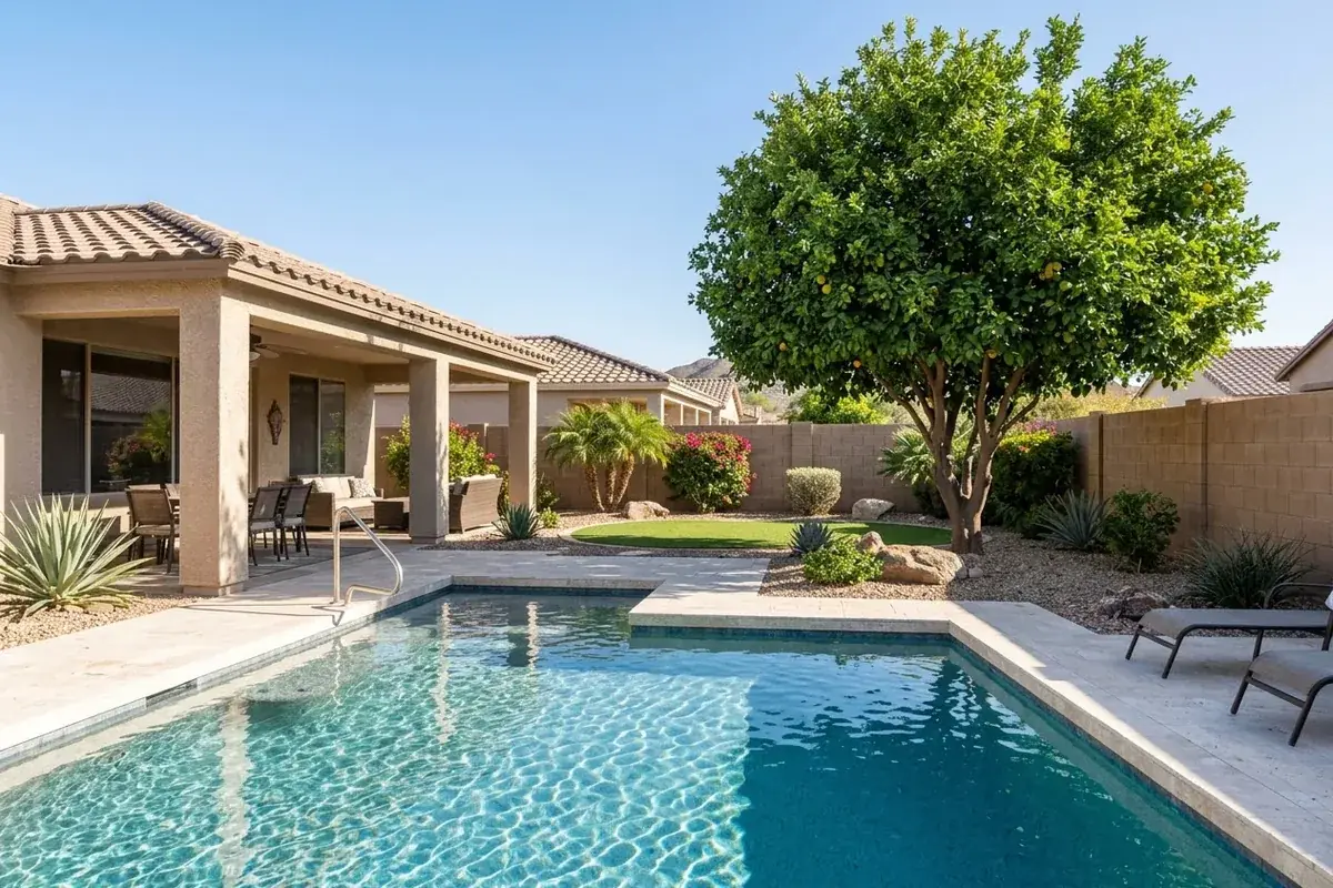 Backyard pool in Glendale, Arizona